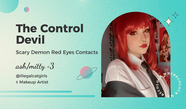The Control Devil: Scary Demon Red Eyes Contacts