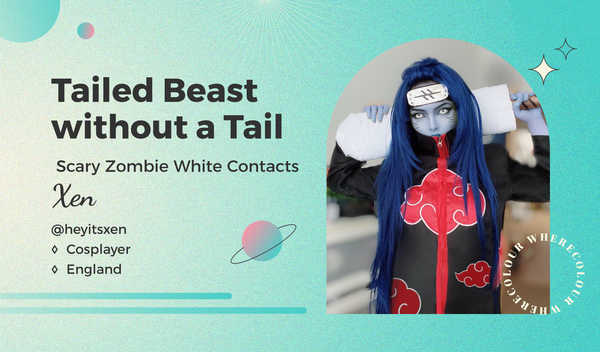 Tailed Beast without a Tail: Scary Zombie White Contacts