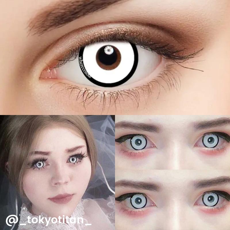 Cool Zombie Black-White Contacts