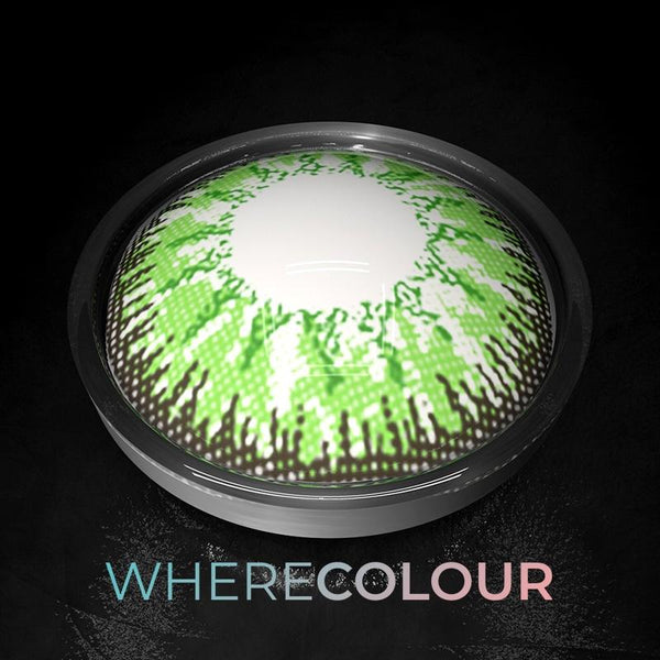 Dragon Eye Contacts-Vivid Dragon Eye Green Non-Prescription Plano Colored  Contacts Lenses-Wherecolour