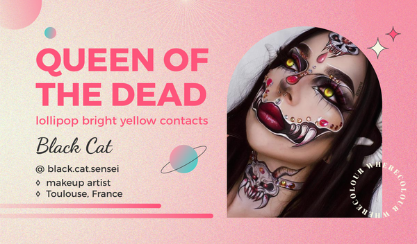 QUEEN OF THE DEAD: Lollipop bright yellow contacts