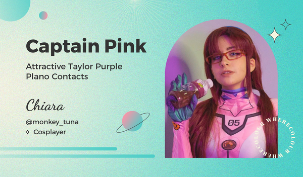 Captain Pink: Attractive Taylor Purple Plano Contacts