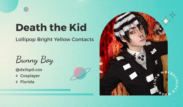 Death the Kid: Lollipop Bright Yellow Contacts