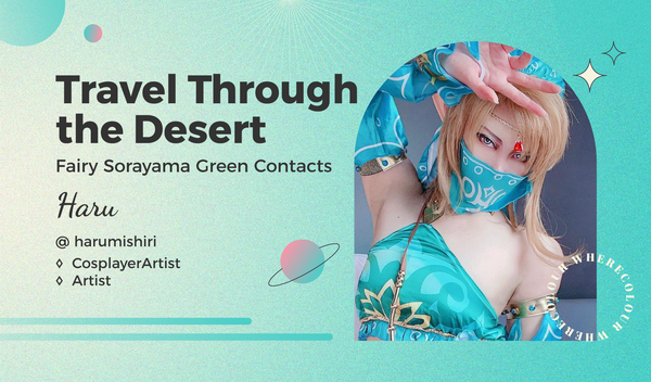 Travel Through the Desert: Fairy Sorayama Green Contacts