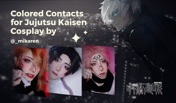Colored Contacts for Jujutsu Kaisen Cosplay by @_mikaren