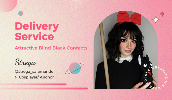 Delivery Service: Attractive Blind Black Contacts