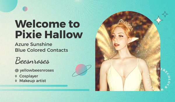 Welcome to Pixie Hallow: Azure Sunshine Blue Colored Contacts
