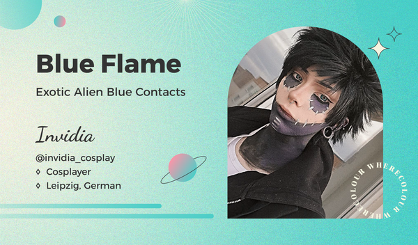 Blue Flame: Exotic Alien Blue Contacts