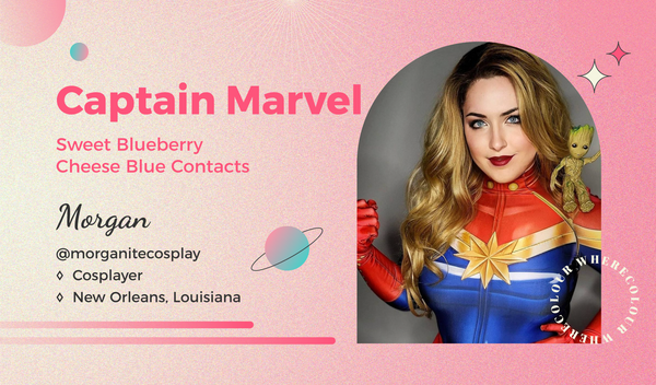 Captain Marvel: Sweet Blueberry Cheese Blue Contacts