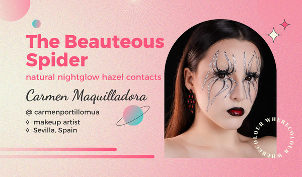 The Beauteous Spider: natural nightglow hazel contacts