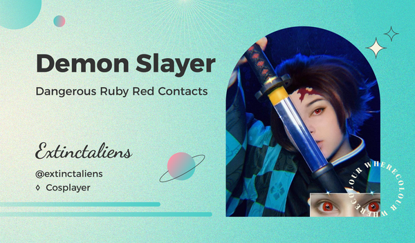 Demon Slayer: Dangerous Ruby Red Contacts
