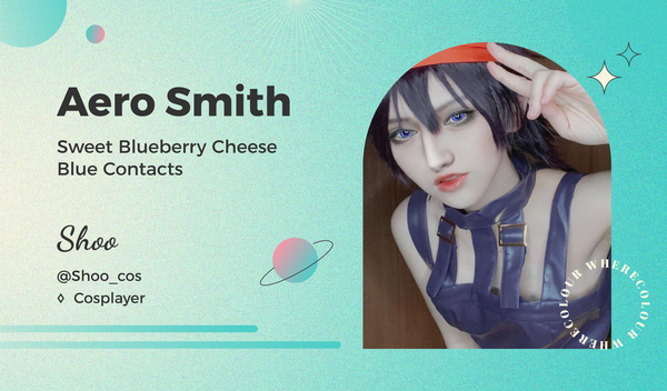 Aero Smith: Sweet Blueberry Cheese Blue Contacts