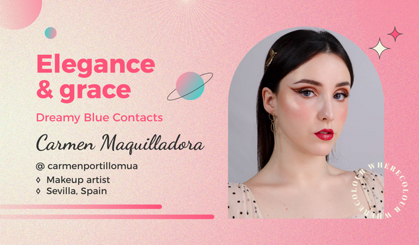 Elegance and grace: Dreamy Blue Contacts