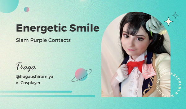 Energetic Smile: Siam Purple Contacts