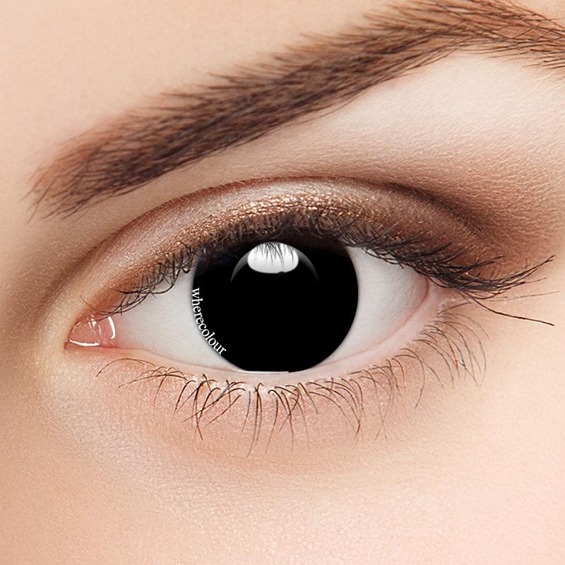 Attractive Blind Black Contacts
