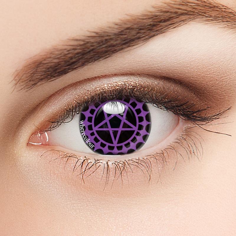 Purple Magic Circle Cosplay Prescription Colored Eye Contacts  Lenses-Wherecolour