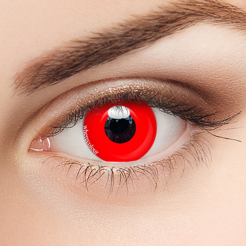 scary red contact lenses